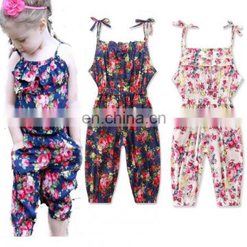 Soft Wear Summer Baby Girls Rompers Kids Floral 100% Cotton Bodysuits
