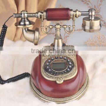 Beautiful wood caller id antique telephone set