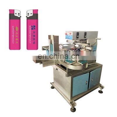 Automatic 2 color high quality pneumatic print lighter rotary machinery pad printing machine