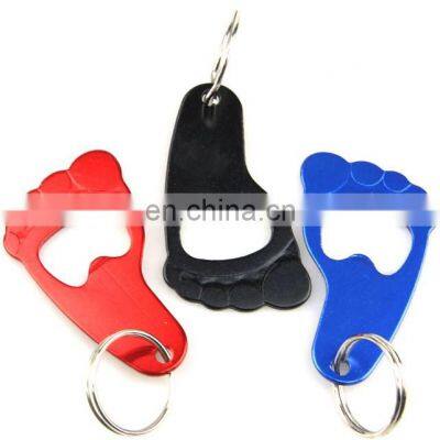 Personalized Engraved Bottle Openers, foot shaped bottle opener keychain