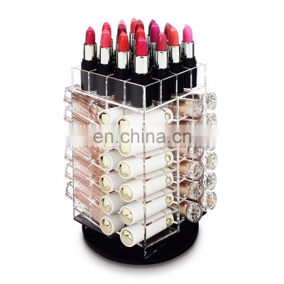 wholesale cosmetic rotating acrylic lipstick holder display stand