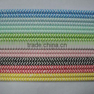 Colorful Chevron Striped Paper Drinking Straws