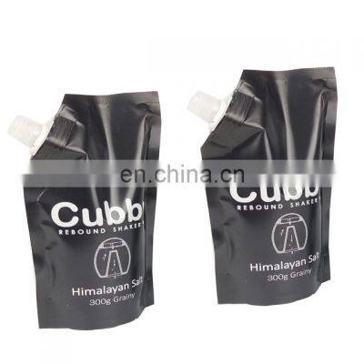 Biodegradable aluminum foil doypack liquid spout pouch for soap body lotion