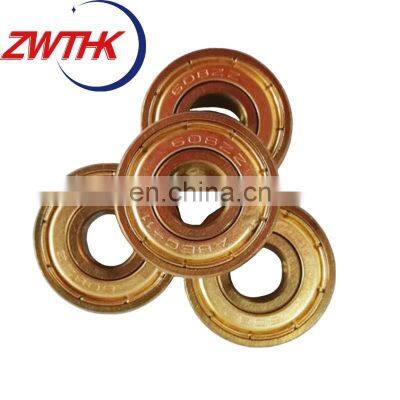 High Speed 608zz Skateboard  Ball Bearing Gold Bearing 608