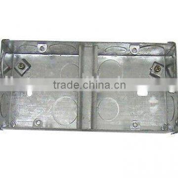 Metal box(BS standard / 1gang + 1gang)(metal outlet box)