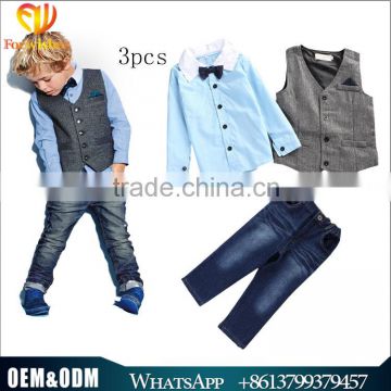 2016 Hot Sale Handsome Boy Clothing Set European Style Spring&Autumn Matching 3pcs Boy Outfits Clothes Teen Boy Set