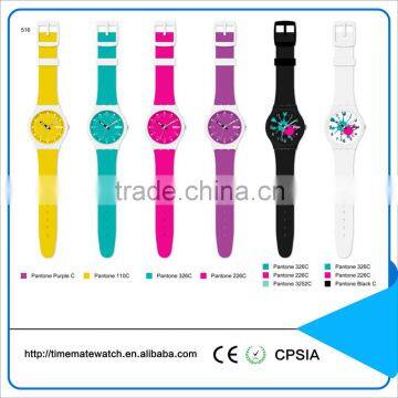 Lady sports latest design silicone watch interchangeable silicone strap watch