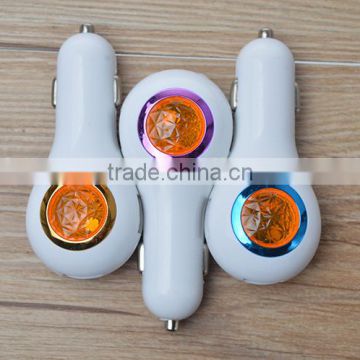 New design LED 3 in 1 battery car charger adapter