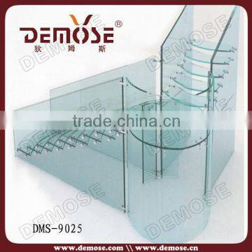 Curved stairs led light steps glass stairs price