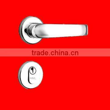 Zinc Alloy Door Handle with Lock Metal Handle Mortise Lock Set