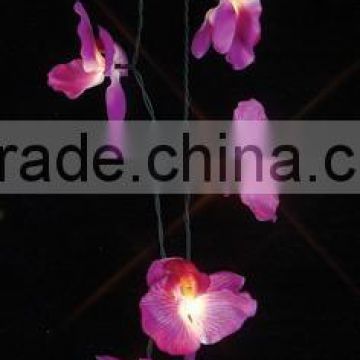purple orchid led string lights decorative