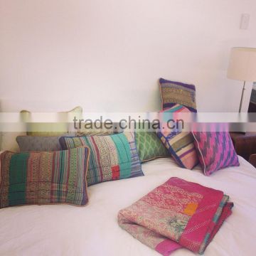 Handmade Kantha Pillow Cover