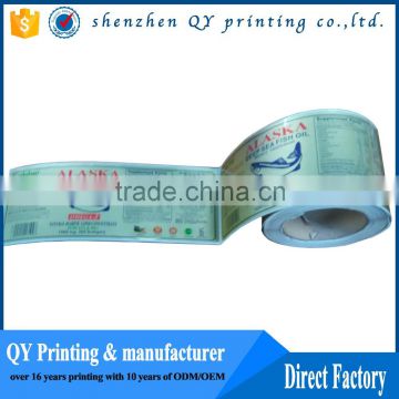 color printing company logo sticker.customized printed roll sticker labels