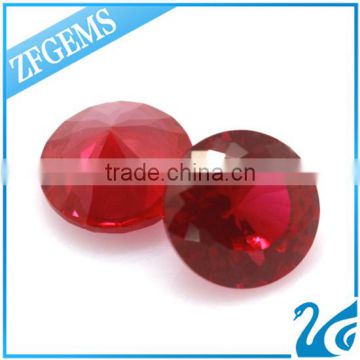 wholesale prices small size round cut red corundum gemstone