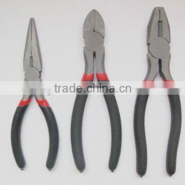 3pcs tools set, long nose pliers, diagonal cutter pliers, combination pliers, hand tools kit