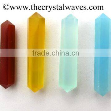 Mix Chalcedony wholesale Double Terminated Pencil Point Khambhat Gujarat India