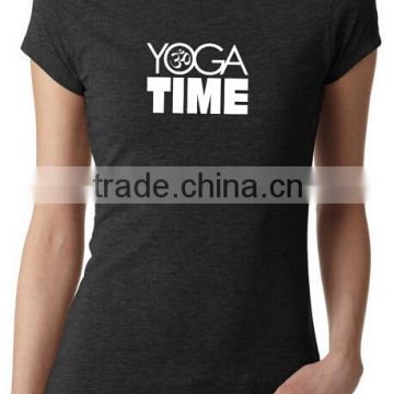 China wholesale woman workout shirt for yoga and sports, made of lycra apparel