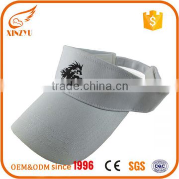 100% cotton cheap sun visor hat golf helmet white visor