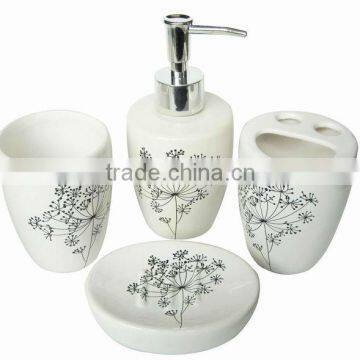 bathroom set soap dish cup toothbrush holder liquid soap dispenser