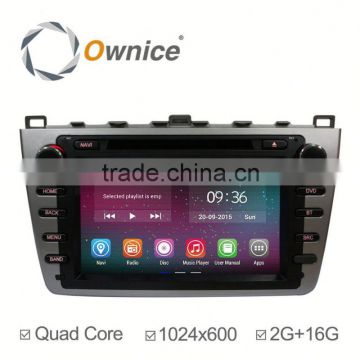 Ownice Cortex A9 4 core Android 4.4 up to android 5.1 car stereo for Mazda 6 support 3G 2G Ram