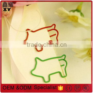 Professional factory gifts animals pig shape paper clips