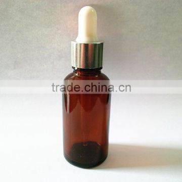 Hot sale 5ml/10ml/15ml/20ml/30ml/50ml/100ml essential oil bottles with silver dropper plastic caps customized