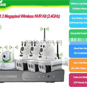 8 channels CCTV Mini Outdoor indoo IP camera 960P HD wifi wireless waterproof security 1080P NVR 8ch system recorder nvr kit P2P