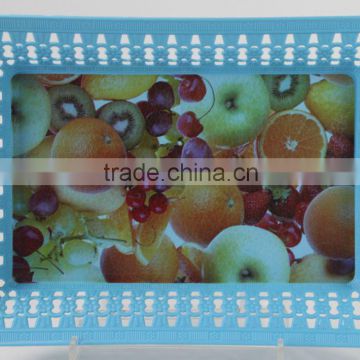 candy color fashion hollow out label in mould rectangle plastic tray