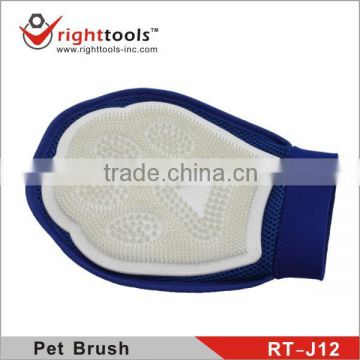 RIGHTTOOLS RT-J12 nylon glove pet grooming brushes with soft rubber pad