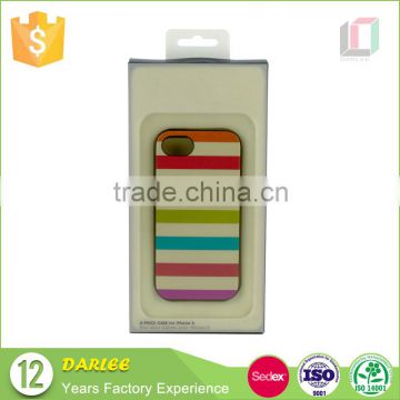 DL010047 PVC window cell phone case paper packaging for iphone 5, retail package boxes for iphone 6 case