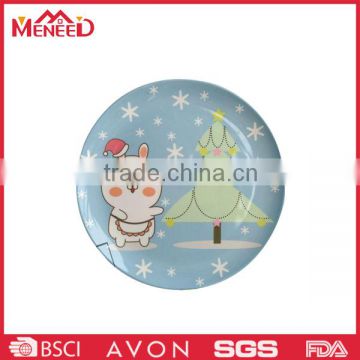 Hot selling all over print reusable plastic round plate