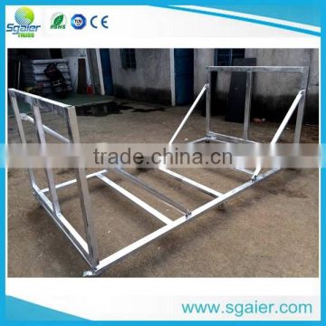 Outdoor event stage trolly and ramps for concert