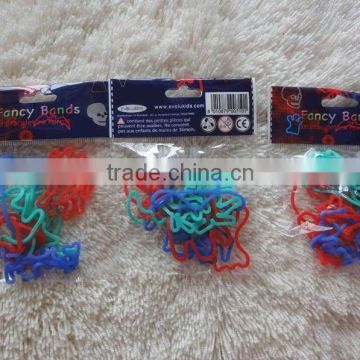 stock rubber band with many designs