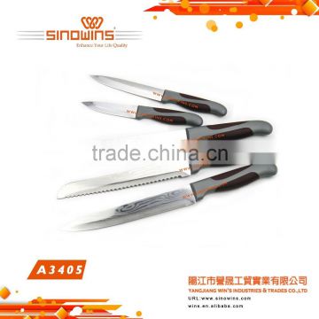 A3405-1 Good Quality Stainless Steel Kitchen Knife Set with Titanium plated