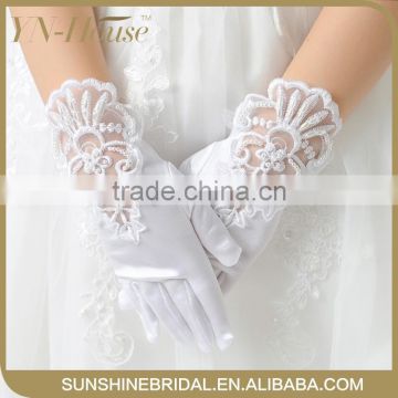 2016 New Fashion High Quality Party Wedding satin kids hand Gloves For Flower Girls