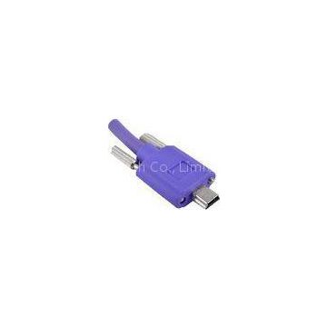 Mini USB2.0 B 5P Machine Vision Camera USb Cable with Thumbscrew Lock