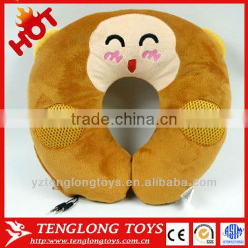 YOCI plush monkey U shape pillow pillow with speaker