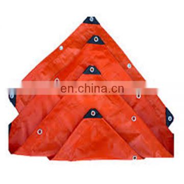Double orange PE water proof Tarpaulin,fireproof tarpaulin supplier