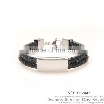 Latest fashion leather bracelet for boys men XE09-0035