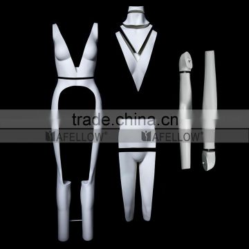 GH21 Fiberglass V-cut Female Full Body Women Invisibility Ghost Mannequin for Show Cloth Window Display Women Removable model