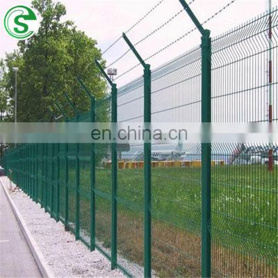 Manufacture ISO 9001 nylofor 3D wire mesh anti climb security fence with barbed wire