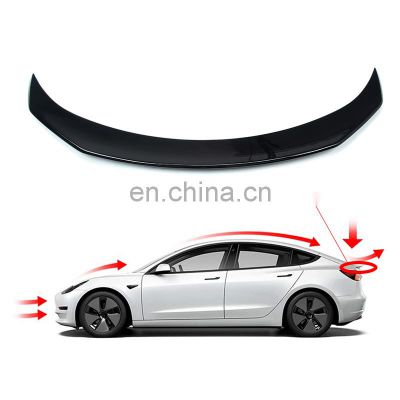 Carbon Fiber Style Abs Plastic Material Car Rear Wing Rear Spoiler For Tesla Model Y