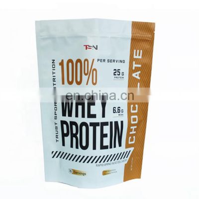 Custom food grade 5LB moisture proof stand up bag protein powder milk powder packaging bag