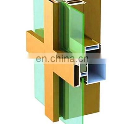 High quality supply aluminum curtain wall double tempered glass exterior curtain wall
