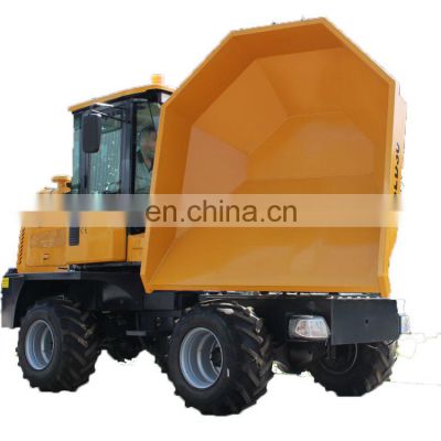 Chinese cheap Full Hydraulic 4x4  FCY30 3 ton  concrete site dumper  Revolving skip dumper