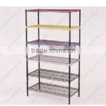 chrome storage rack/display shelf with shining appearance