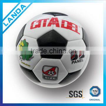 photo printed cheap PVC machine sititched soccer ball or football size 5