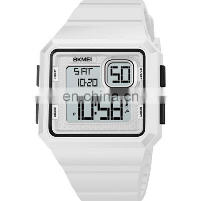 Hot Selling Skmei 1877 White Sport Digital Wrist Watch Waterproof 50 Meters for Men Wholesale Price