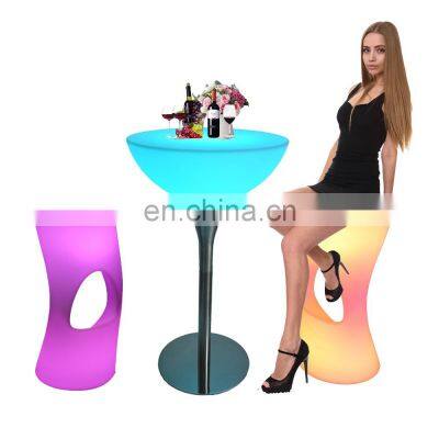 plastic table and chair /rechargeable outdoor led other bar commercial table party other bar furniture for event night club