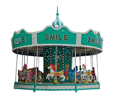 Amusement Rides Mechanical Indoor Chinese Green Carousel Ride For Kids Equipment